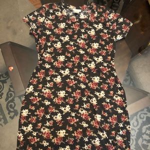 Floral print short sleeve dress